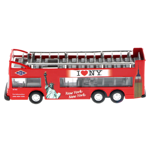 I Love New York 6" Double Decker Sightseeing Bus Open Top