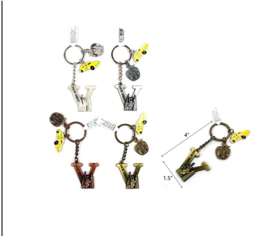 New york souvenir letter V Keychain