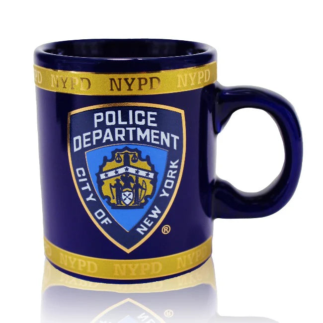 NYPD Mug Navy & Gold Lip