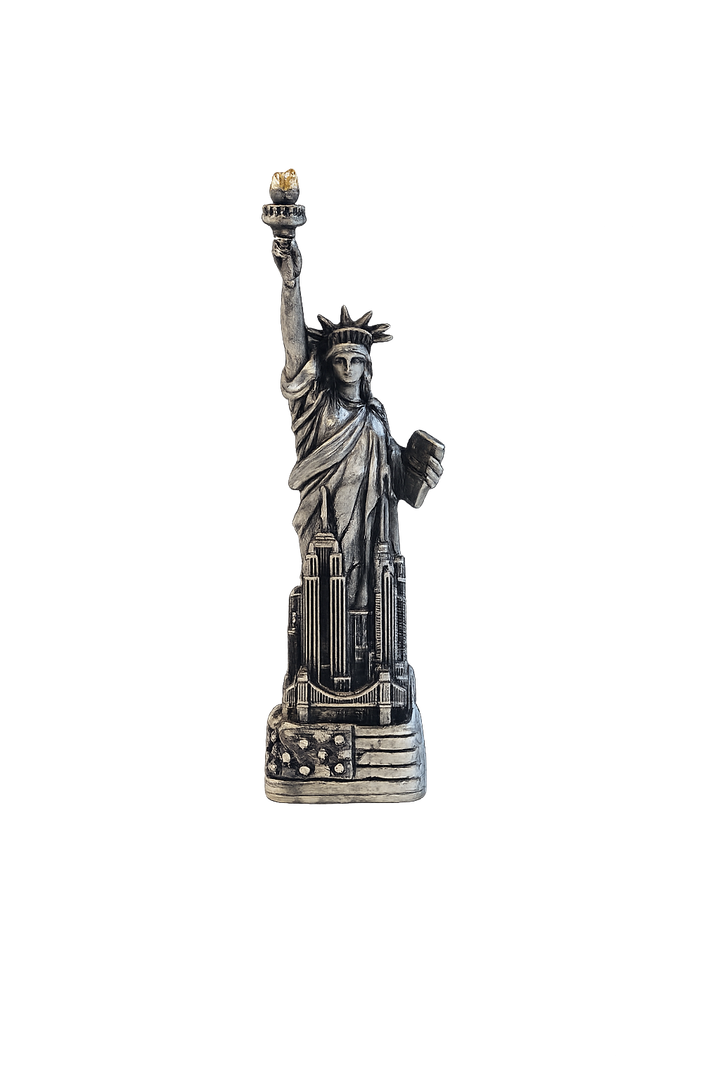 4" Statue Of Liberty Silver US Base