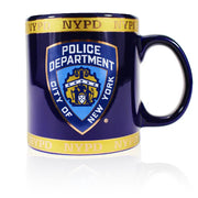 NYPD Mug Navy & Gold Lip
