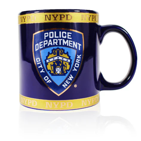 NYPD Mug Navy & Gold Lip