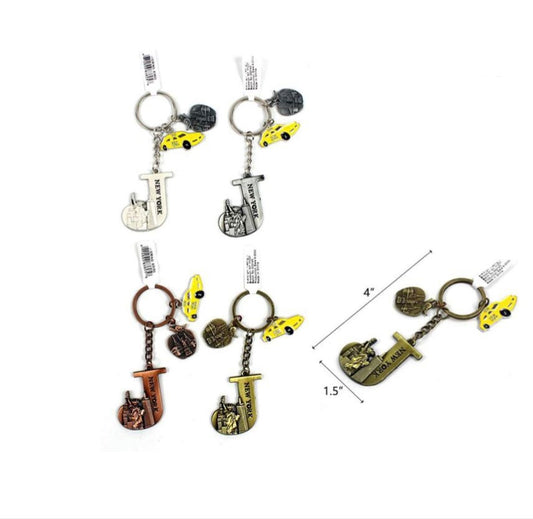 New york souvenir letter J Keychain