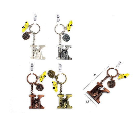 New york souvenir letter K Keychain