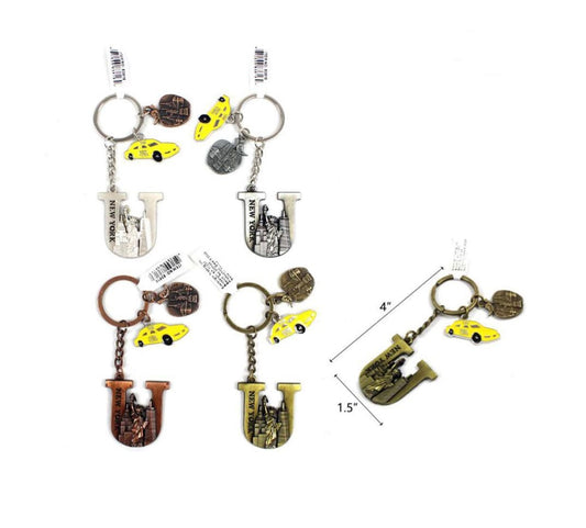 New york souvenir letter U Keychain