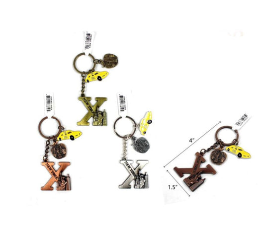 New york souvenir letter X Keychain